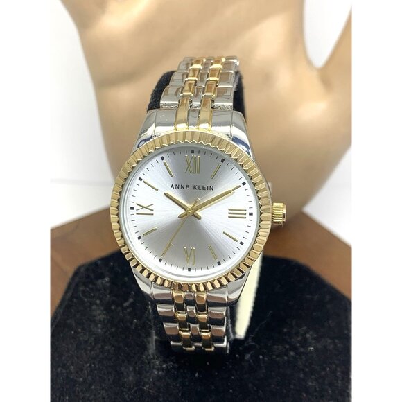 Anne Klein Womens Watch AK-5087 Quartz Silver Dial Two Tone Stainless Steel 30mm